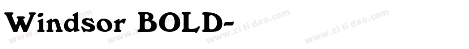 Windsor BOLD字体转换